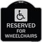 Signmission Reserved for Wheelchairs W/ Graphic Heavy-Gauge Aluminum Sign, 18" x 18", BS-1818-23166 A-DES-BS-1818-23166 - alternate 1